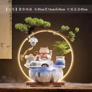 BỘ TIỂU CẢNH THÁC NƯỚC PHONG THỦY MÈO THẦN TÀI