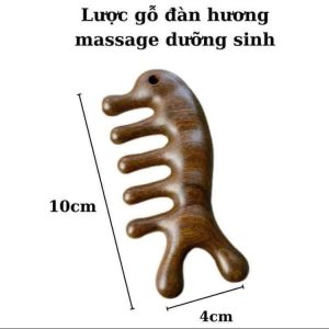 LƯỢC GỖ ĐÀN HƯƠNG CON CÁ